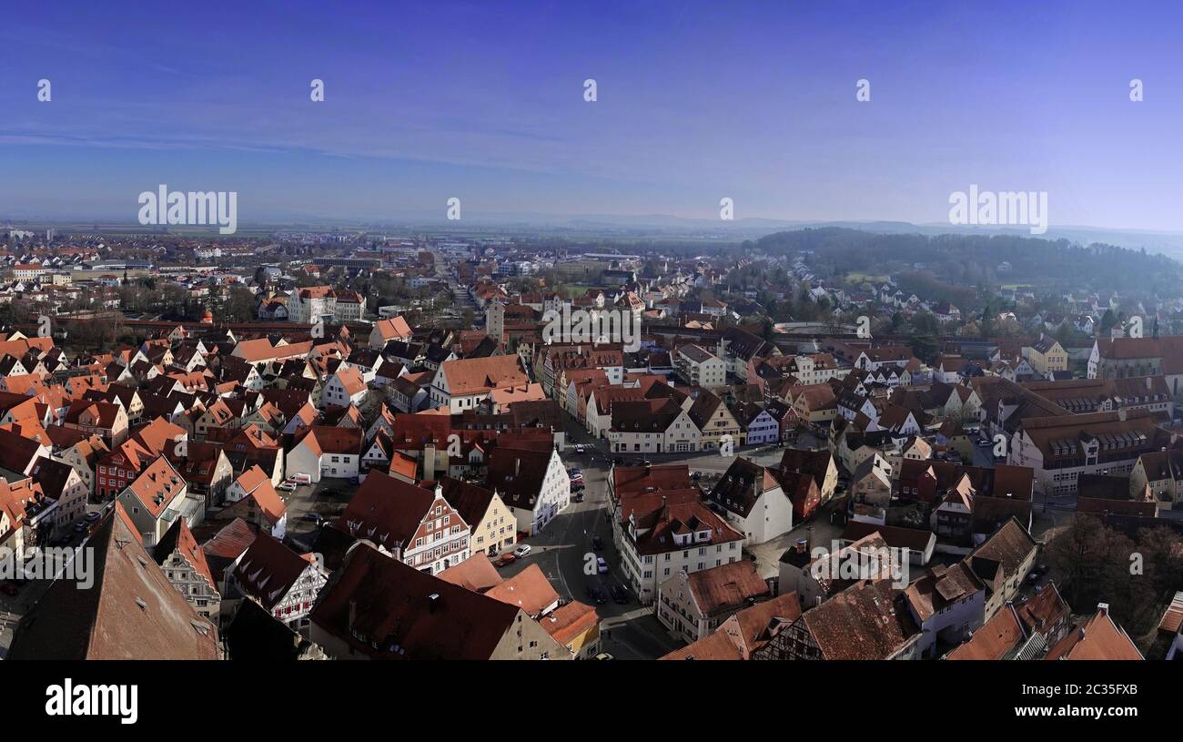 Panorama über Nordlingen Stock Photo