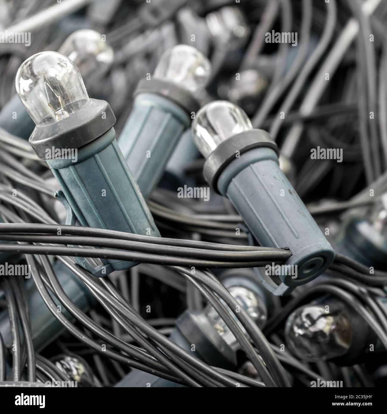 Broken Christmas lights Stock Photo Alamy