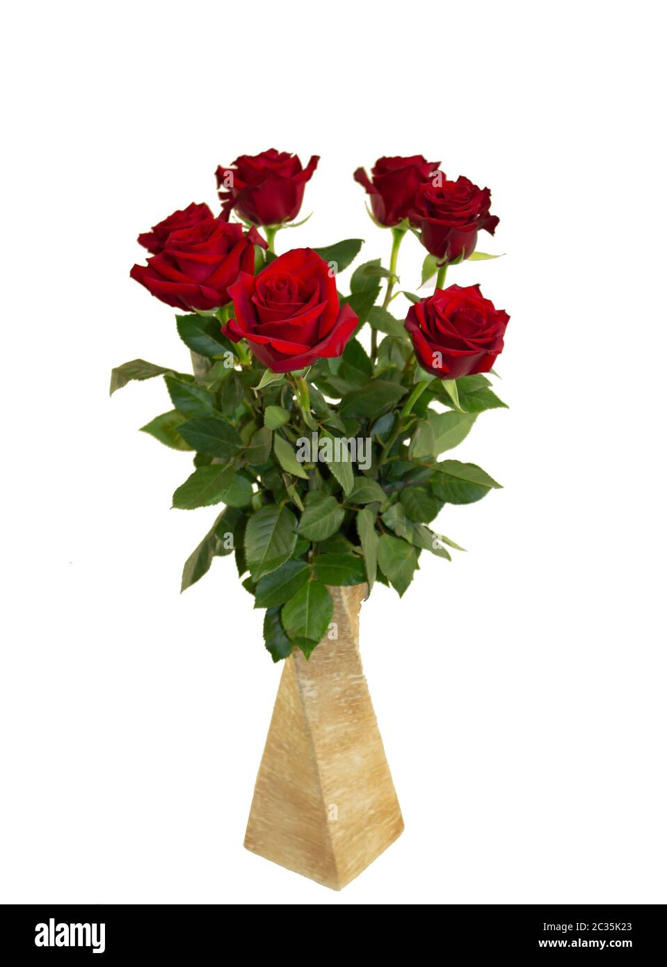 vase with flowers roses on a white background, isolate Stock Photo - Alamy