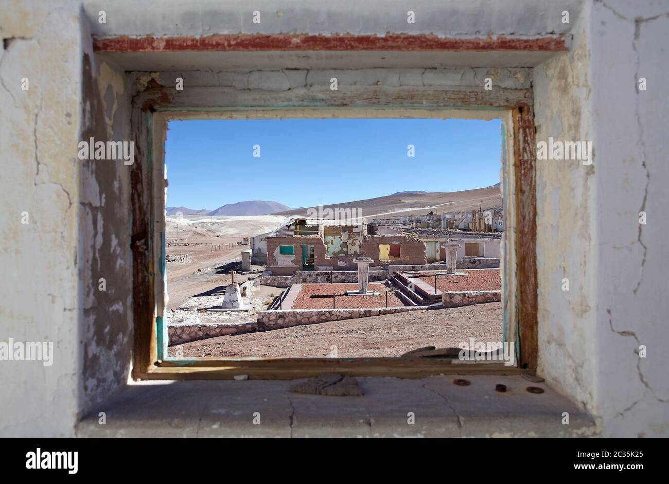 Mina La Casualidad in Salta Province in northwestern Argentina. Mina la Casualidad is a ghost town at 4200 meters above the sea level Stock Photo