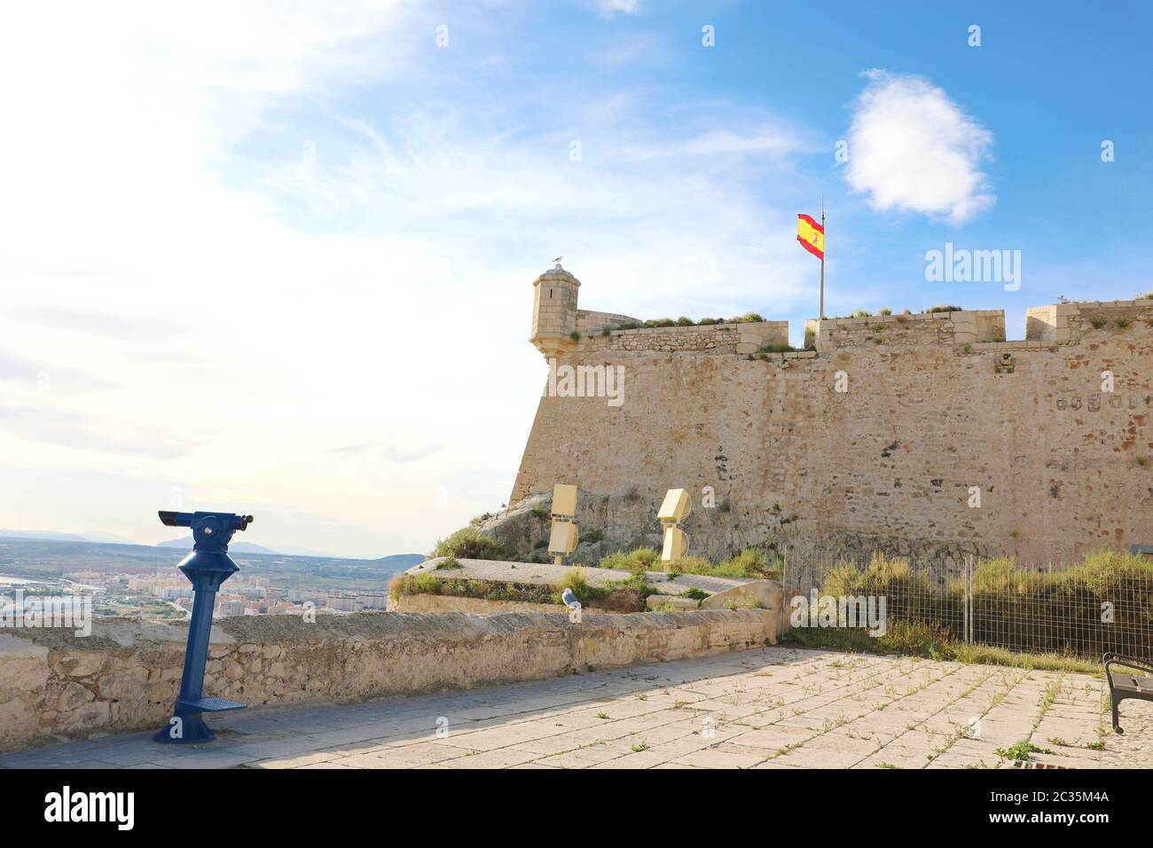 Alicante Santa Barbara castle with point of view in Alicante touristic