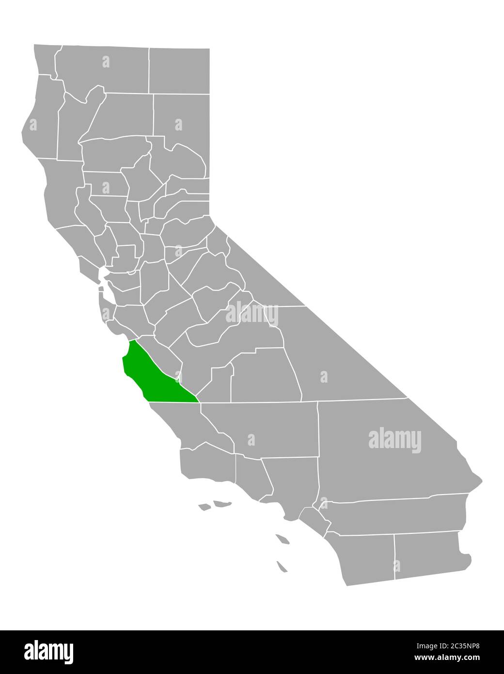 Monterey county map hires stock photography and images Alamy