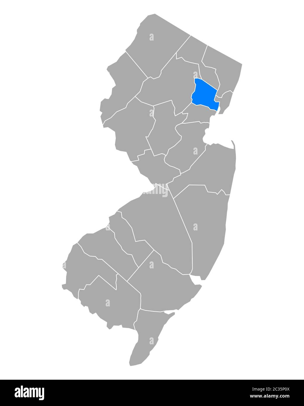 Map of Essex in New Jersey Stock Photo - Alamy