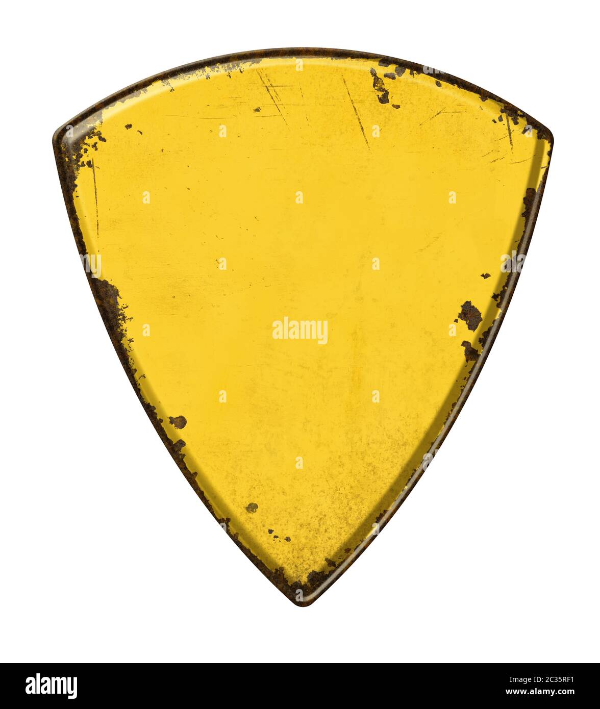 Empty vintage tin sign on a white background Stock Photo - Alamy