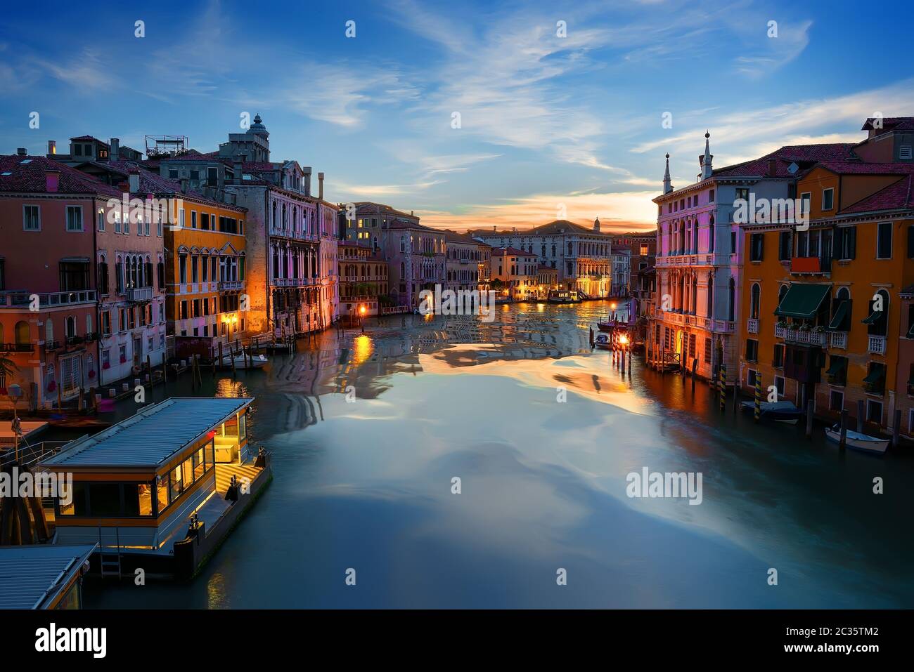 Vaporetto stop in Venice Stock Photo Alamy