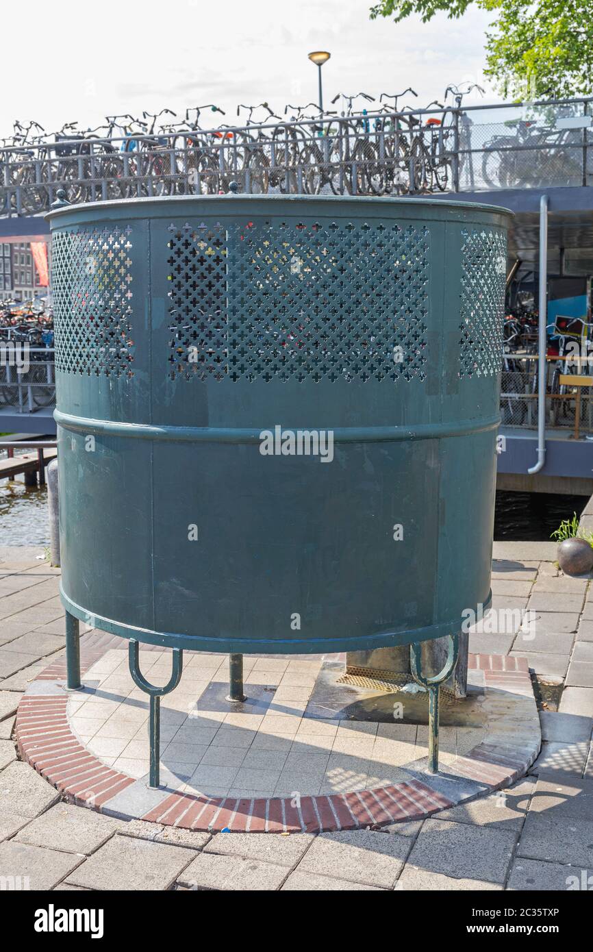 Traditional Pissoir Urinal at Street in Amsterdam Stock Photo Alamy