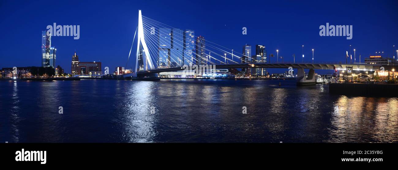 Erasmus Bridge, Rotterdam Stock Photo
