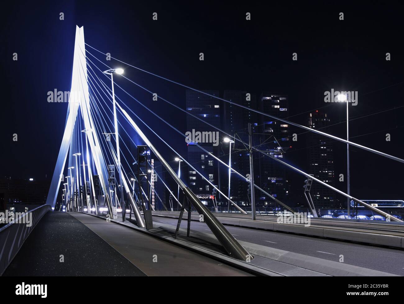 Erasmus Bridge Rotterdam Stock Photo