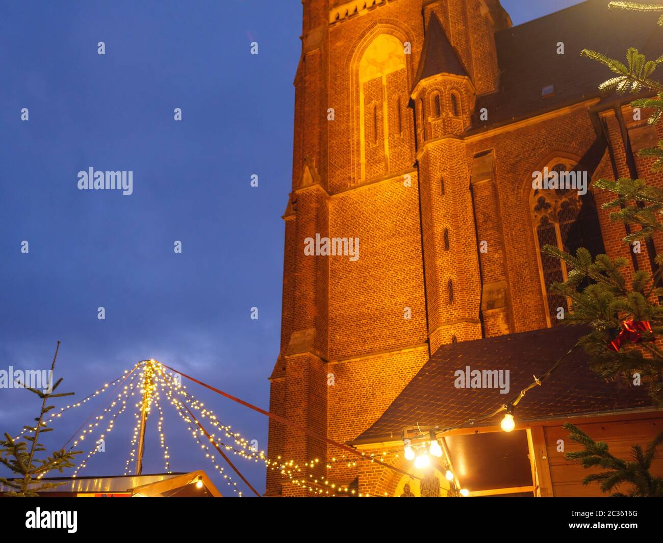 Christmas market in a small german village Stock Photo Alamy