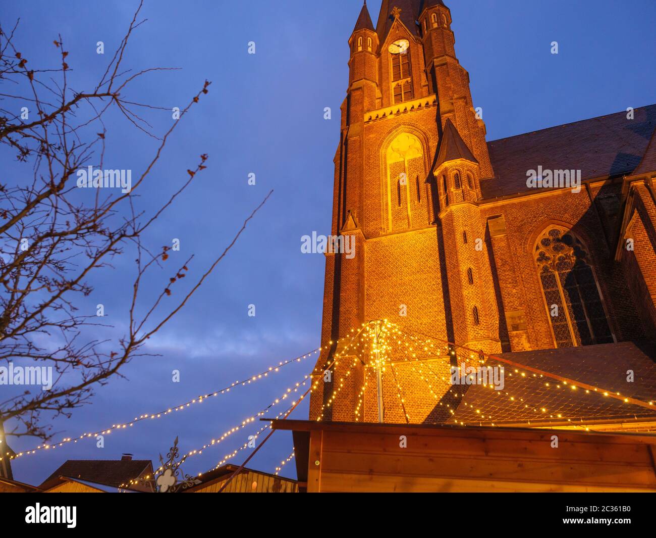 Christmas market in a small german village Stock Photo Alamy