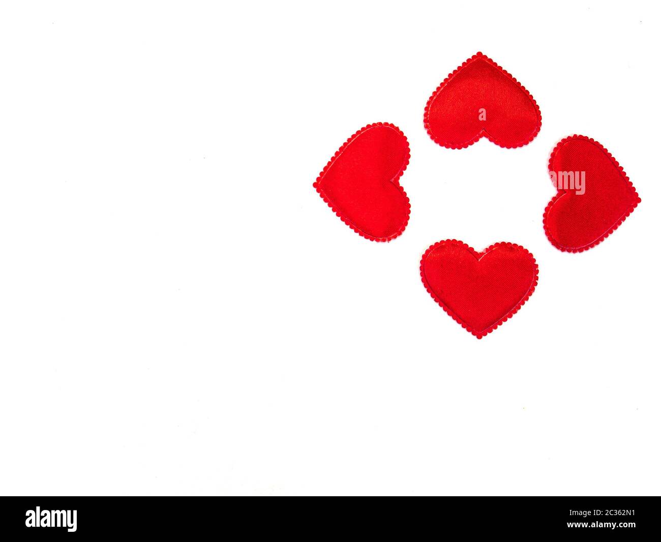 Red heart on a white background with place for text for Valentine's Day ...
