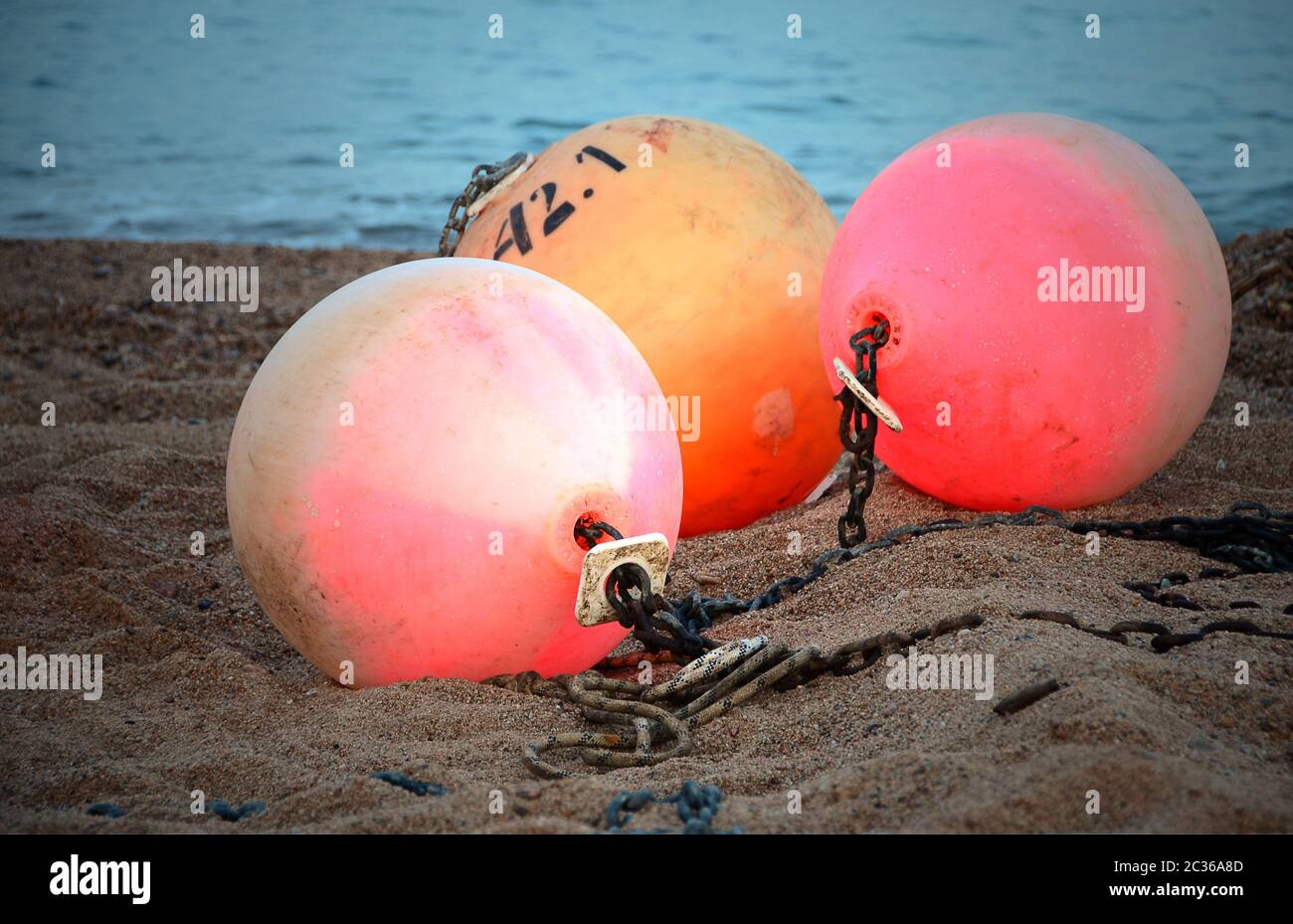 red buoys Stock Photo