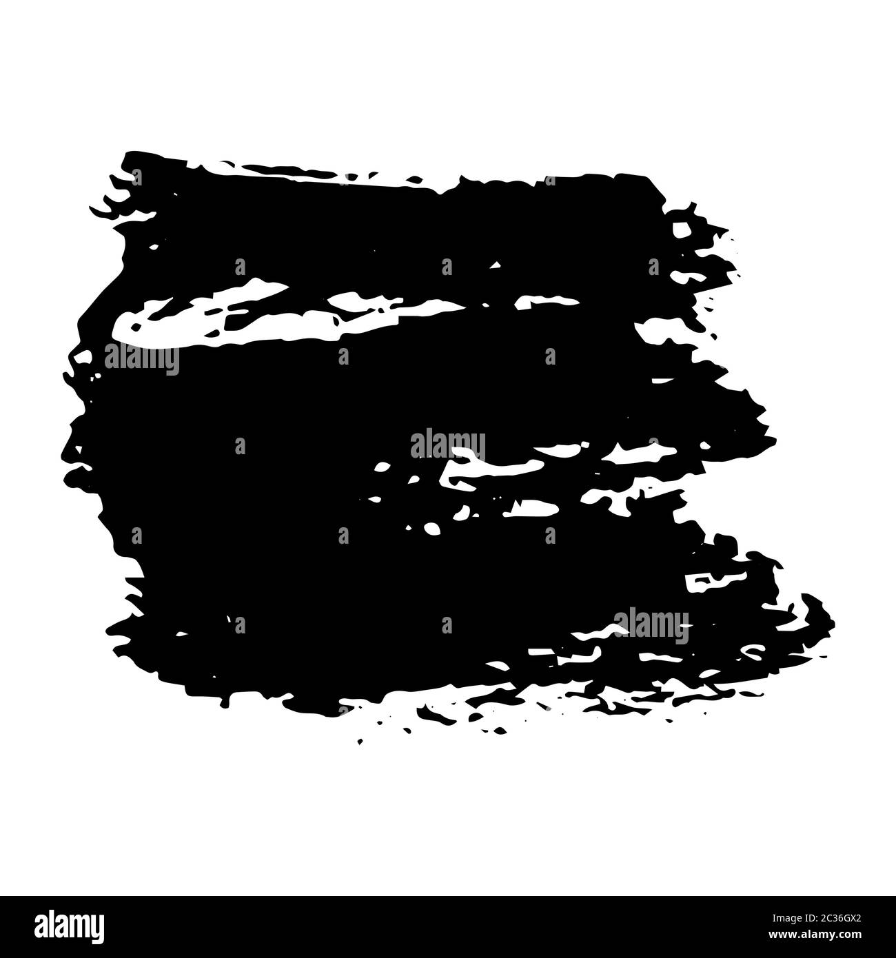 Ink black blot Abstract stain. Isolate on a white background Stock Vector