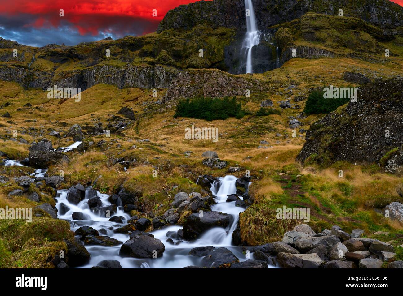 Bjarnafoss cascade hires stock photography and images Alamy