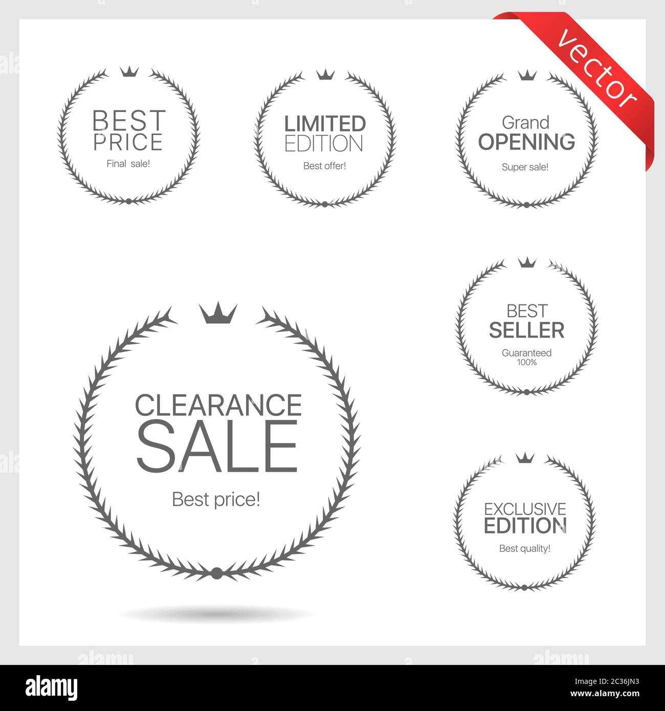 Laurel wreath icons Stock Vector