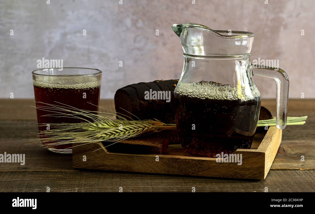 Traditional Rye Traditional rye bread kvass Stock Photo - Alamy