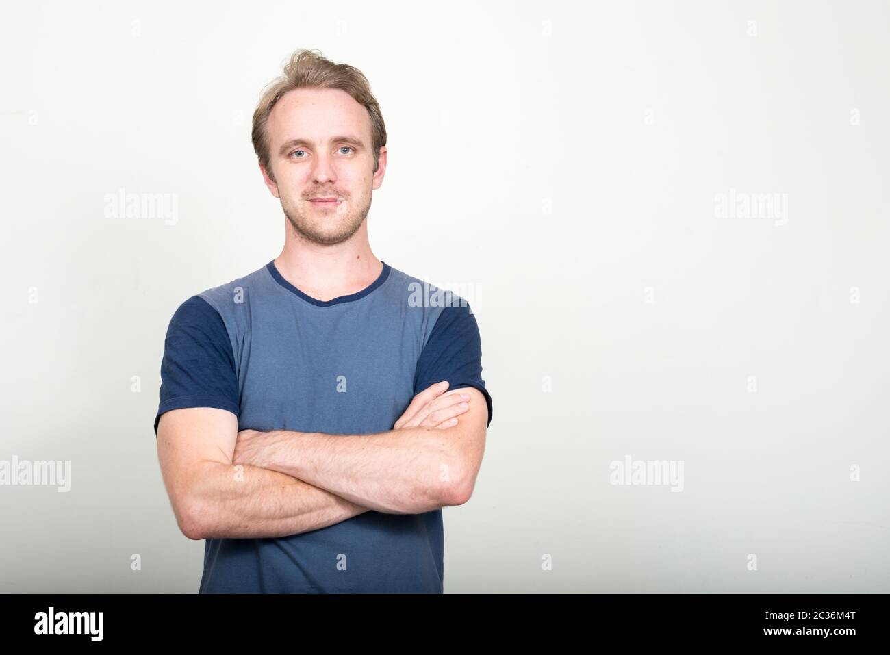 Portrait of handsome man with blond hair Stock Photo - Alamy