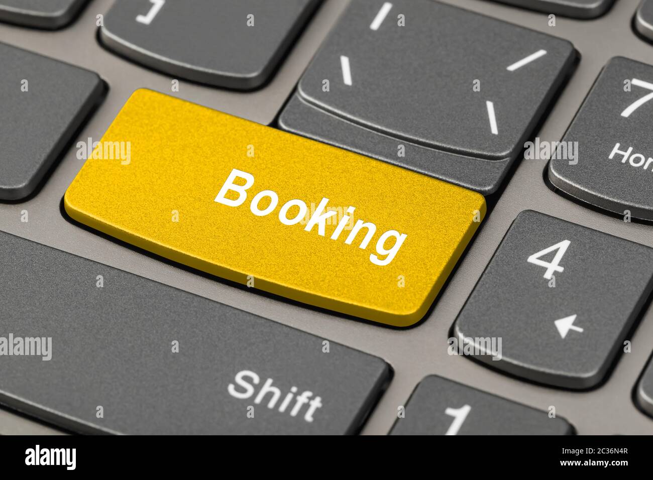 Computer keyboard with Booking key Stock Photo Alamy