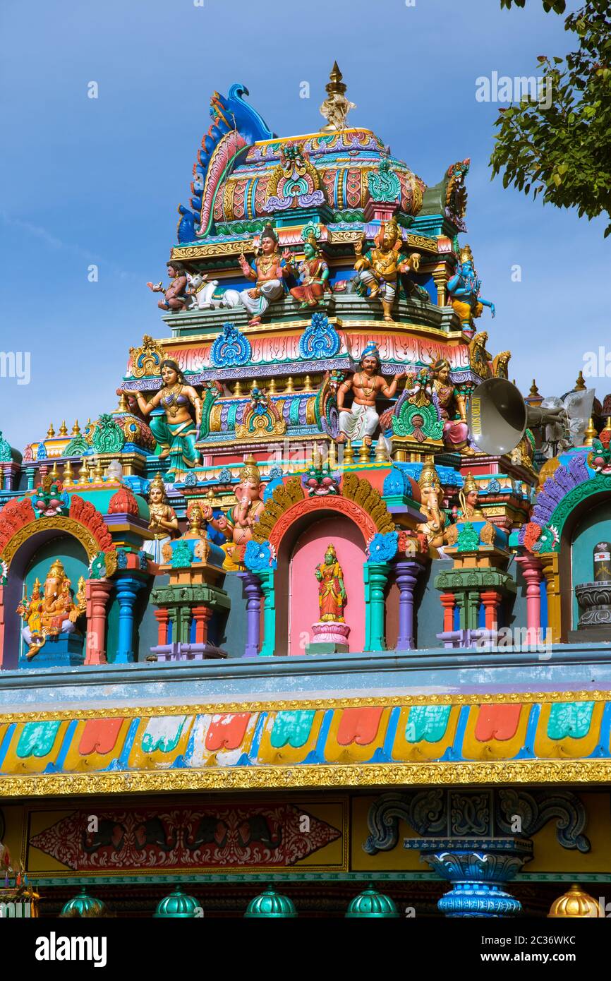 Colorful indian temple at Batu Cave, Kuala Lumpur in Malaysia during  Thaipusam festival Stock Photo - Alamy, image size:866x1390