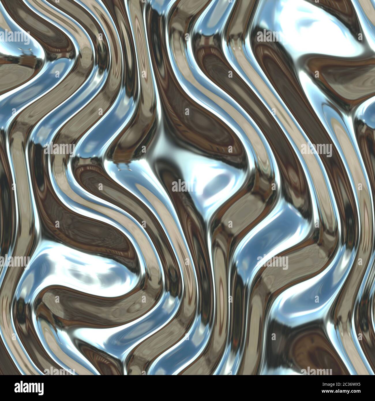 Textured Shiny Chrome Metal Surface Seamless Repeating Pattern Tile