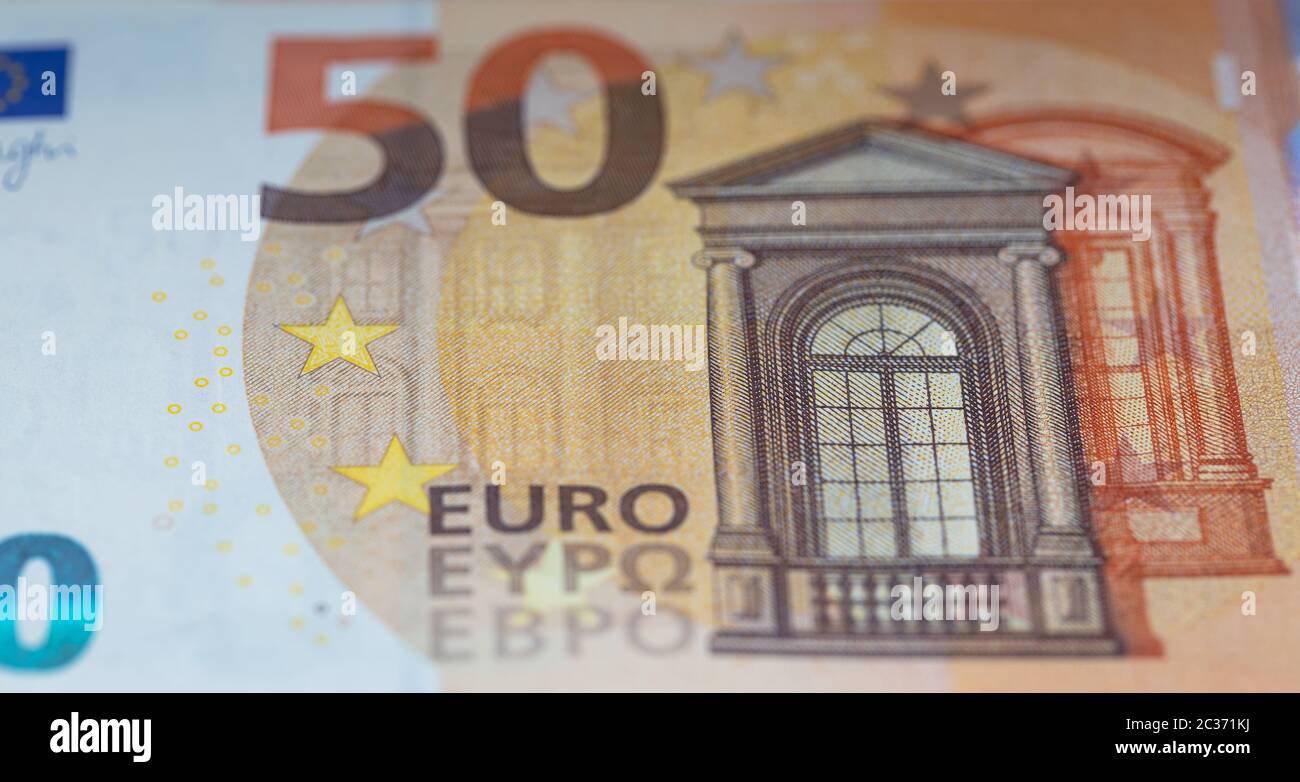 closeup of 50 euro banknote Stock Photo - Alamy