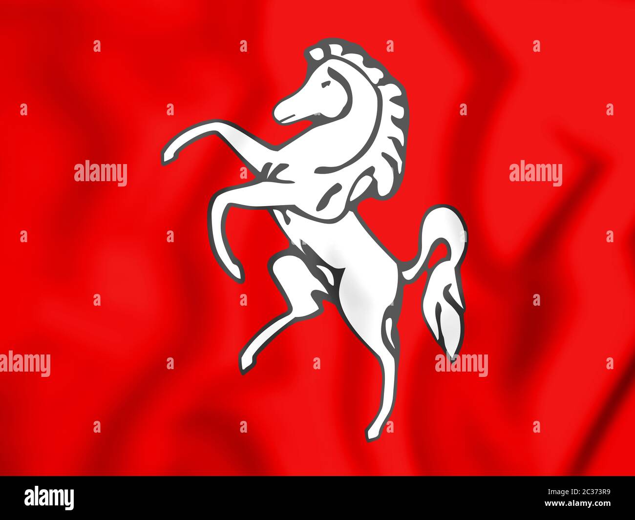 3D Flag of Kent County, England. 3D Illustration Stock Photo - Alamy