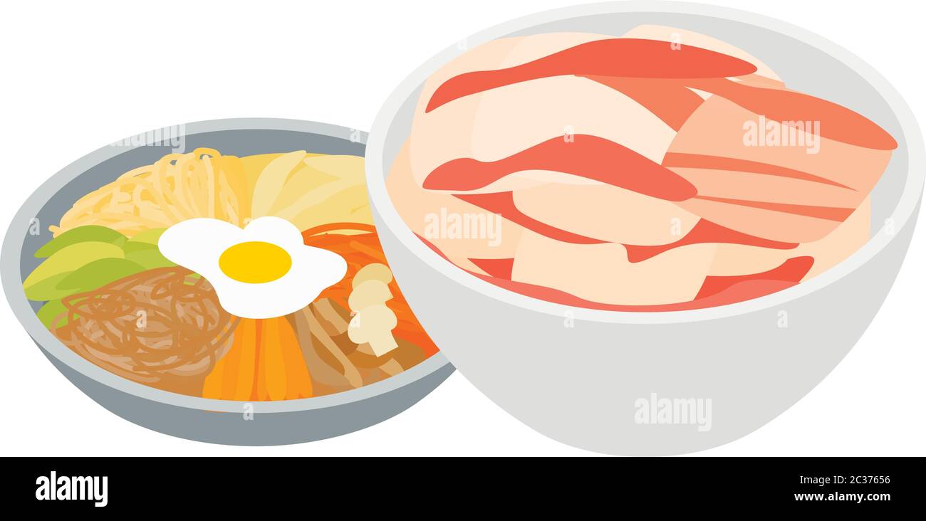 Korean cuisine icon, isometric style Stock Vector
