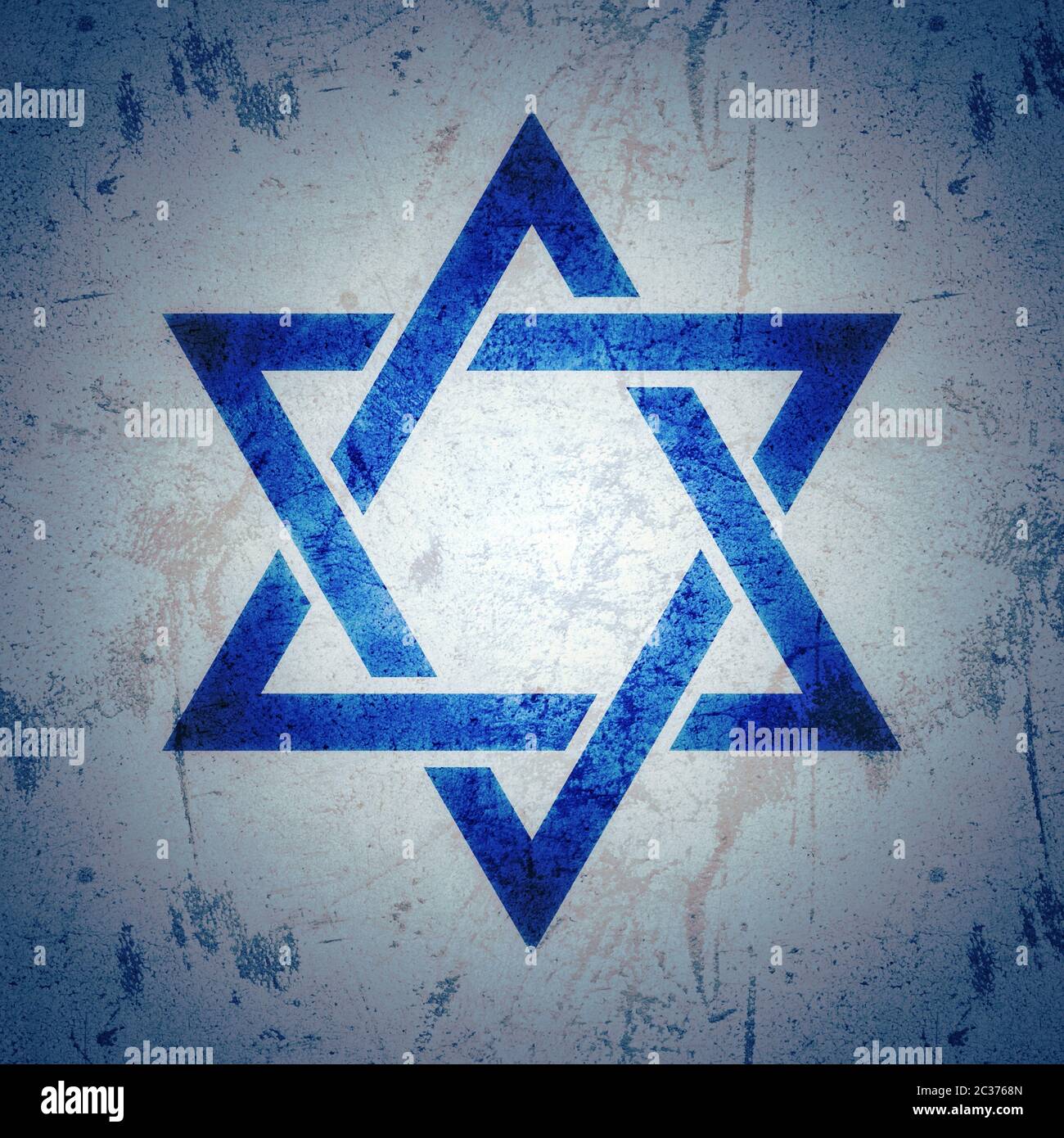 «Magen David» (The Shield of David, or The Star of David, or The Seal of Solomon), the Jewish Hexagram. Traditional Hebrew sig Stock Photo