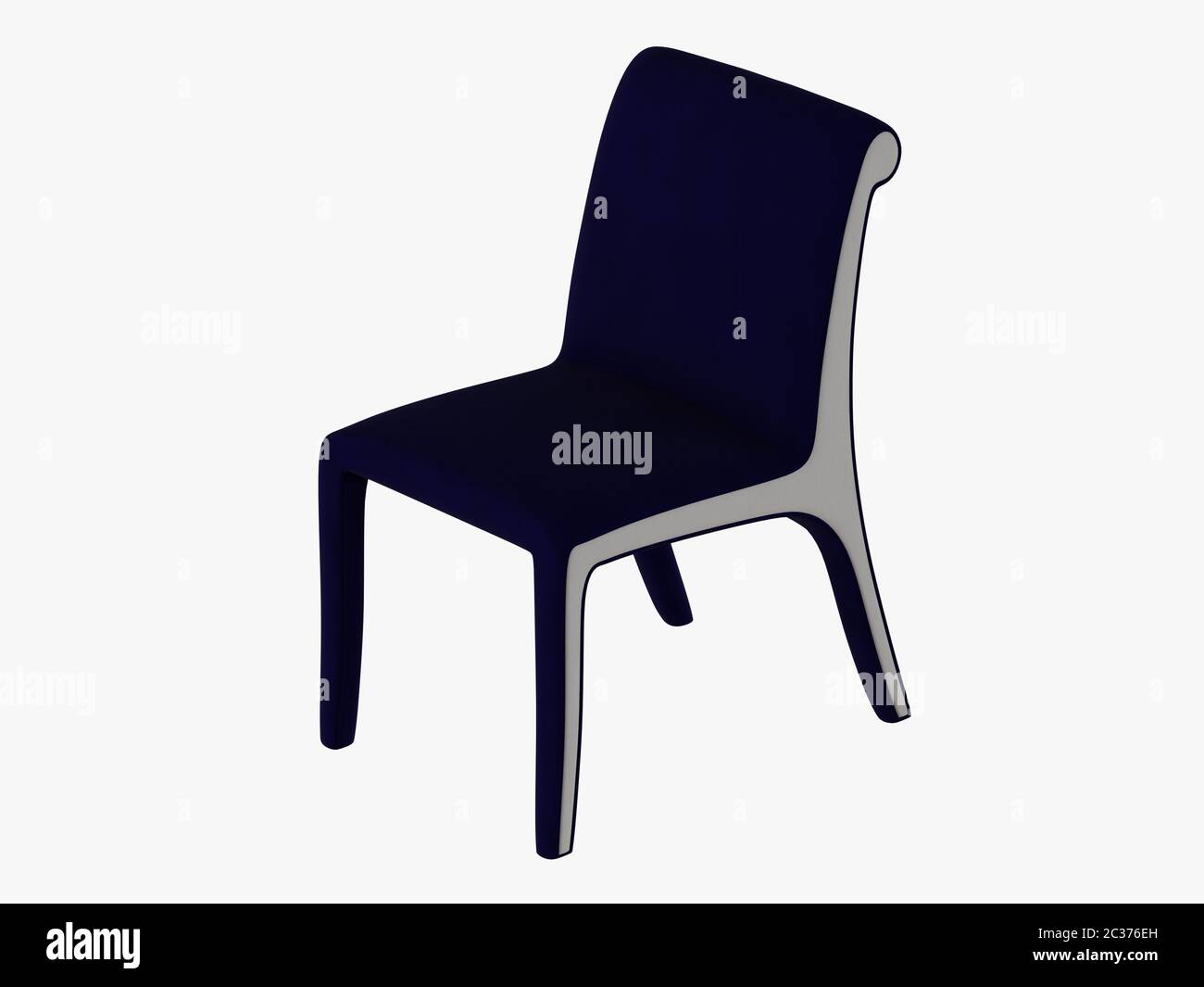 Blue chair fabric 3d rendering Stock Photo Alamy