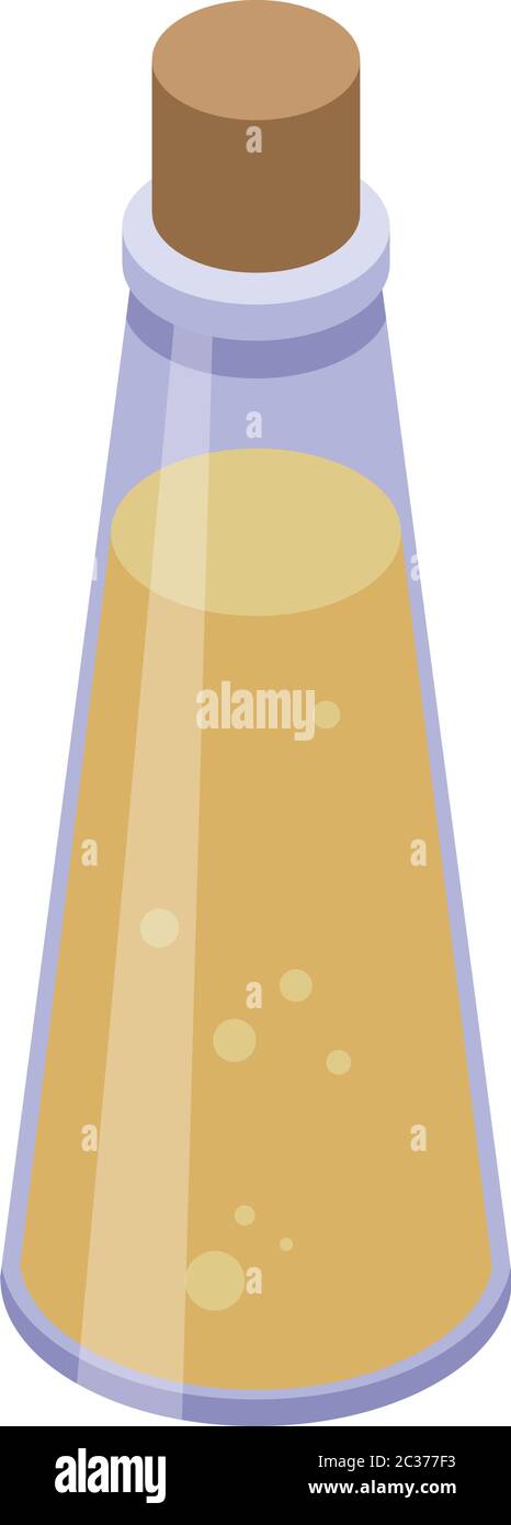 Original olive oil icon, isometric style Stock Vector