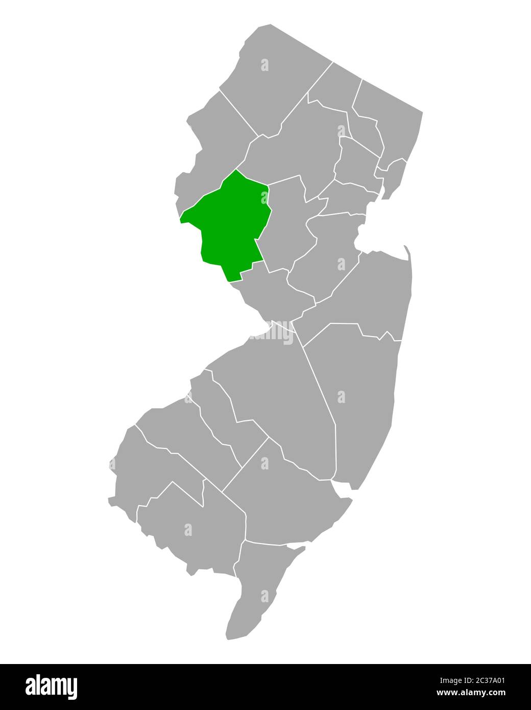 Hunterdon Map of Hunterdon in New Jersey Stock Photo - Alamy