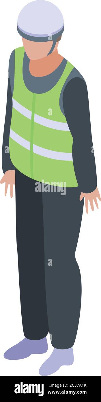 Industrial climber icon, isometric style Stock Vector