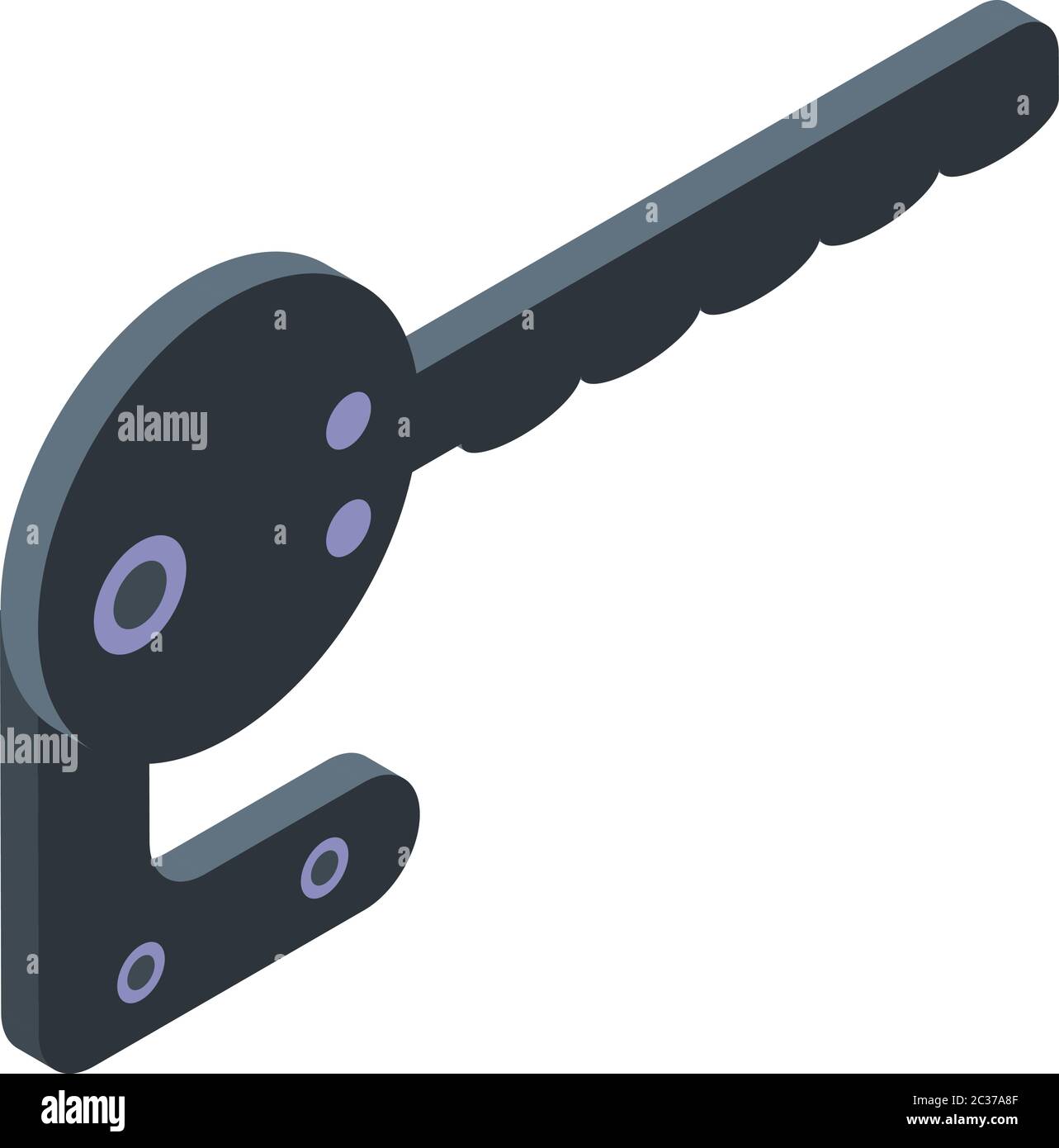 Industrial climber window key icon, isometric style Stock Vector