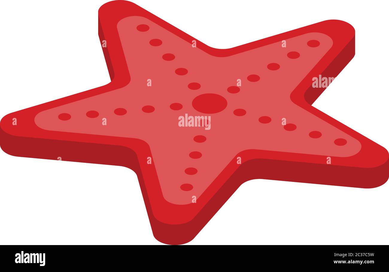 Sea star icon, isometric style Stock Vector