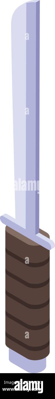 Pirate knife icon, isometric style Stock Vector