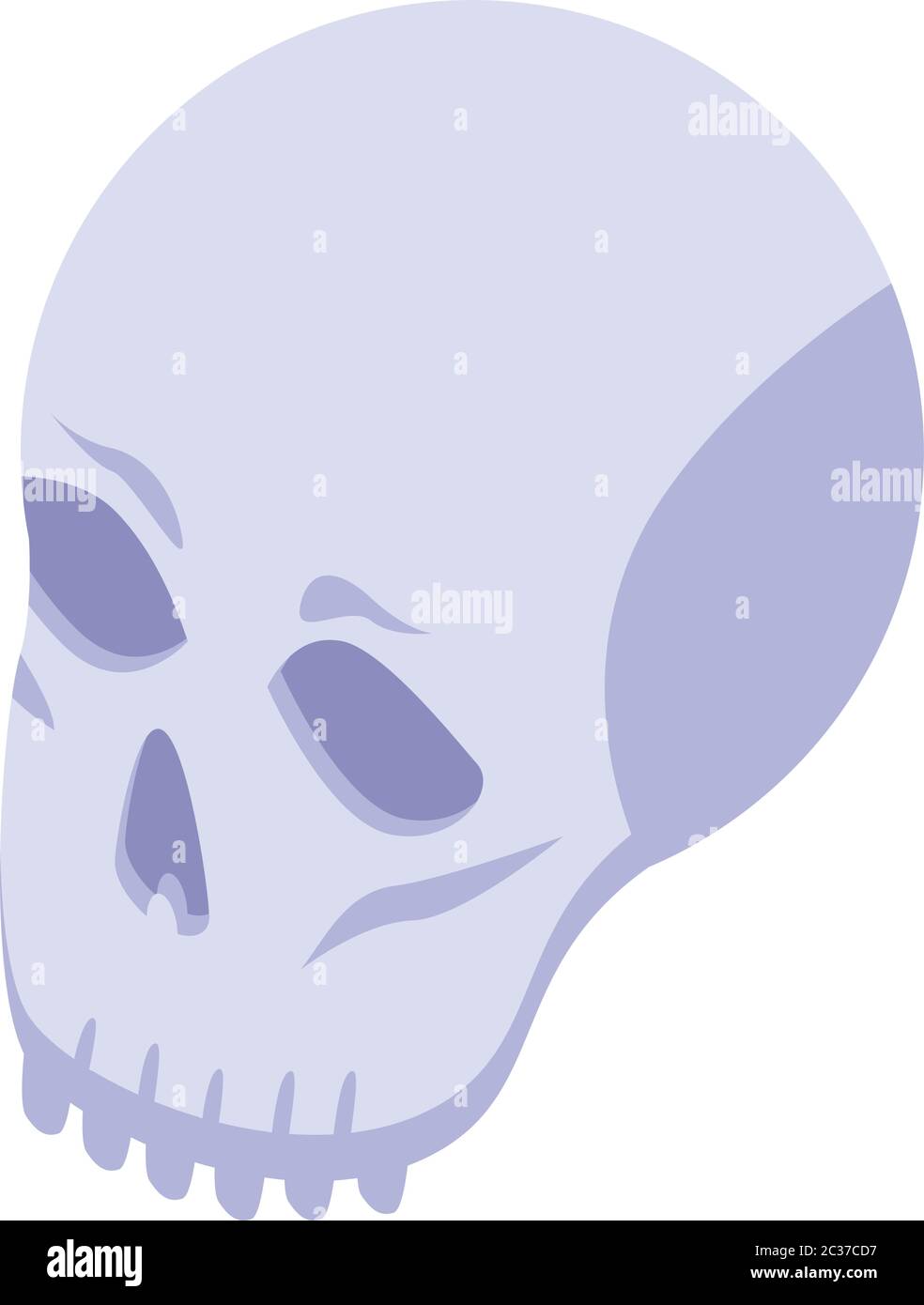 Pirate skull head icon, isometric style Stock Vector