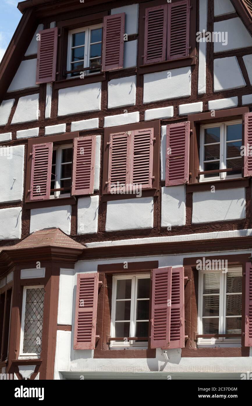 Half timbered houses of Colmar, Alsace, France Stock Photo