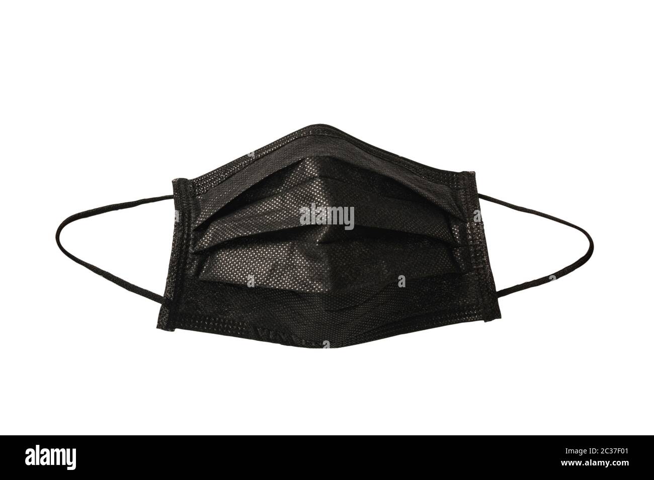 The black medical mask for protecting virus and dust with clipping path