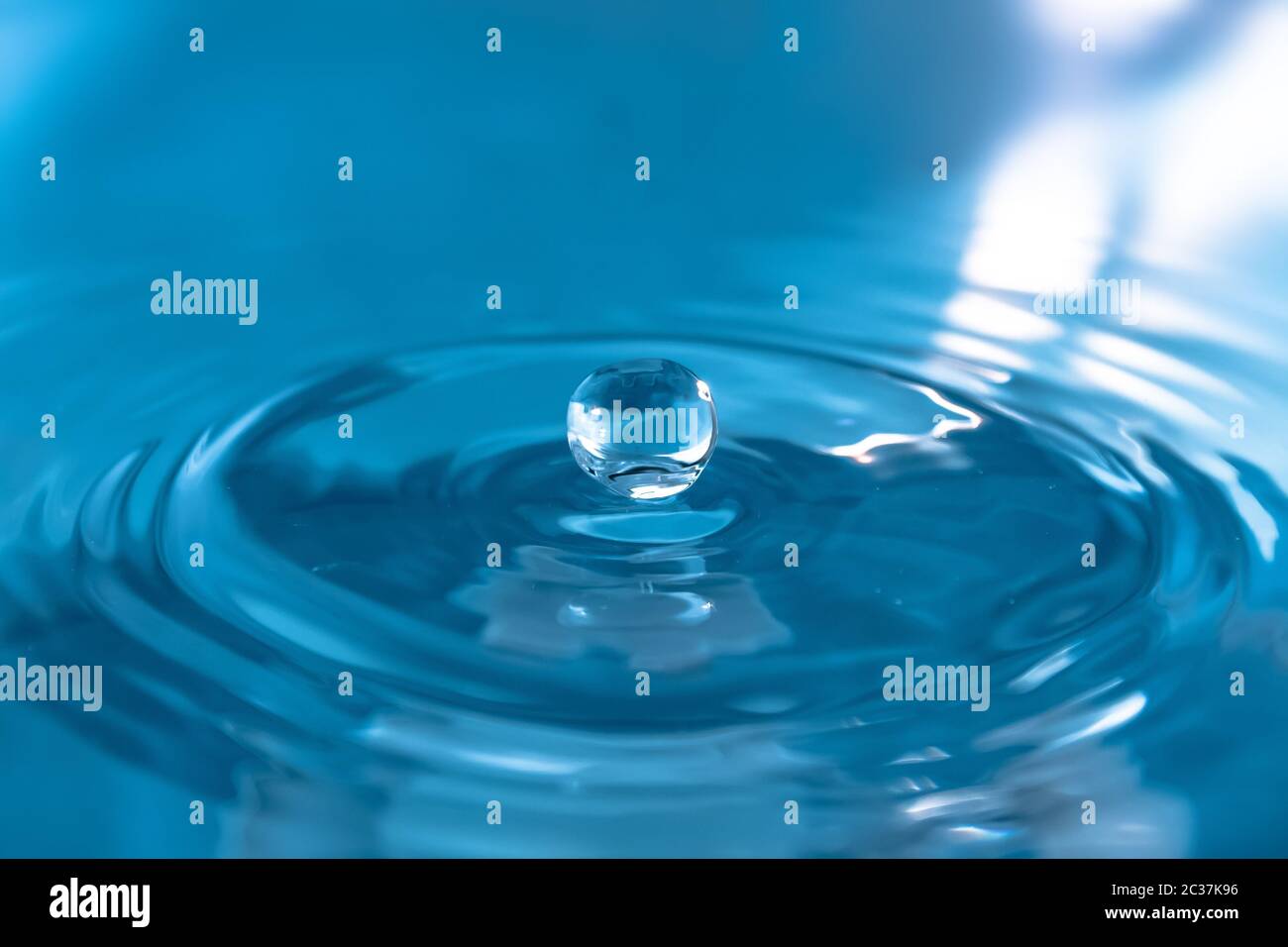 Large falling drop of water close-up. Splash of water, rain Stock Photo ...