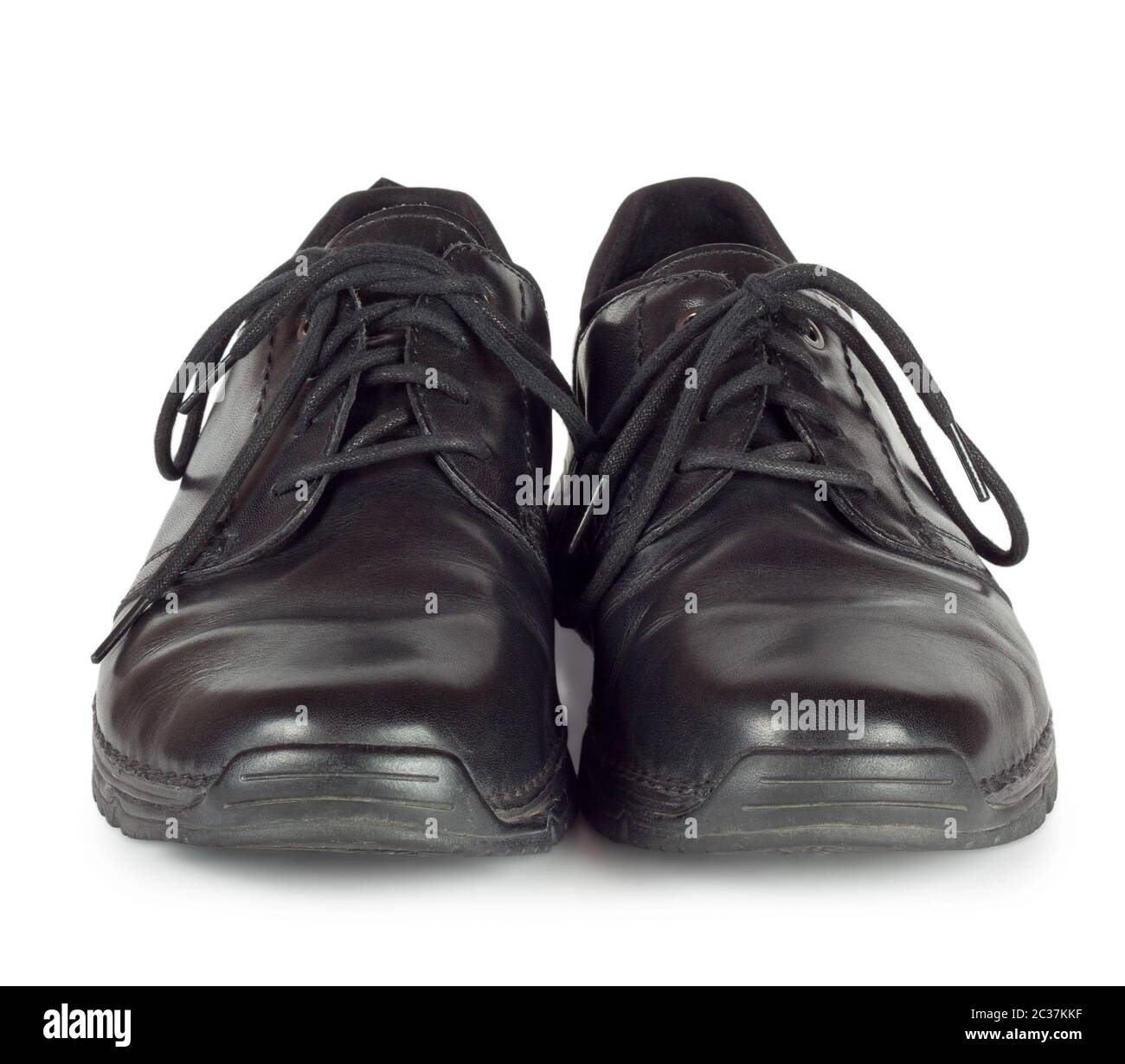 Leather men's shoes isolated on white background Stock Photo - Alamy