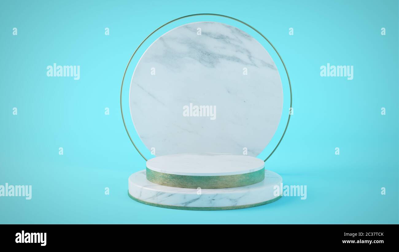 Blue product presentation stage 3d rendering Stock Photo - Alamy