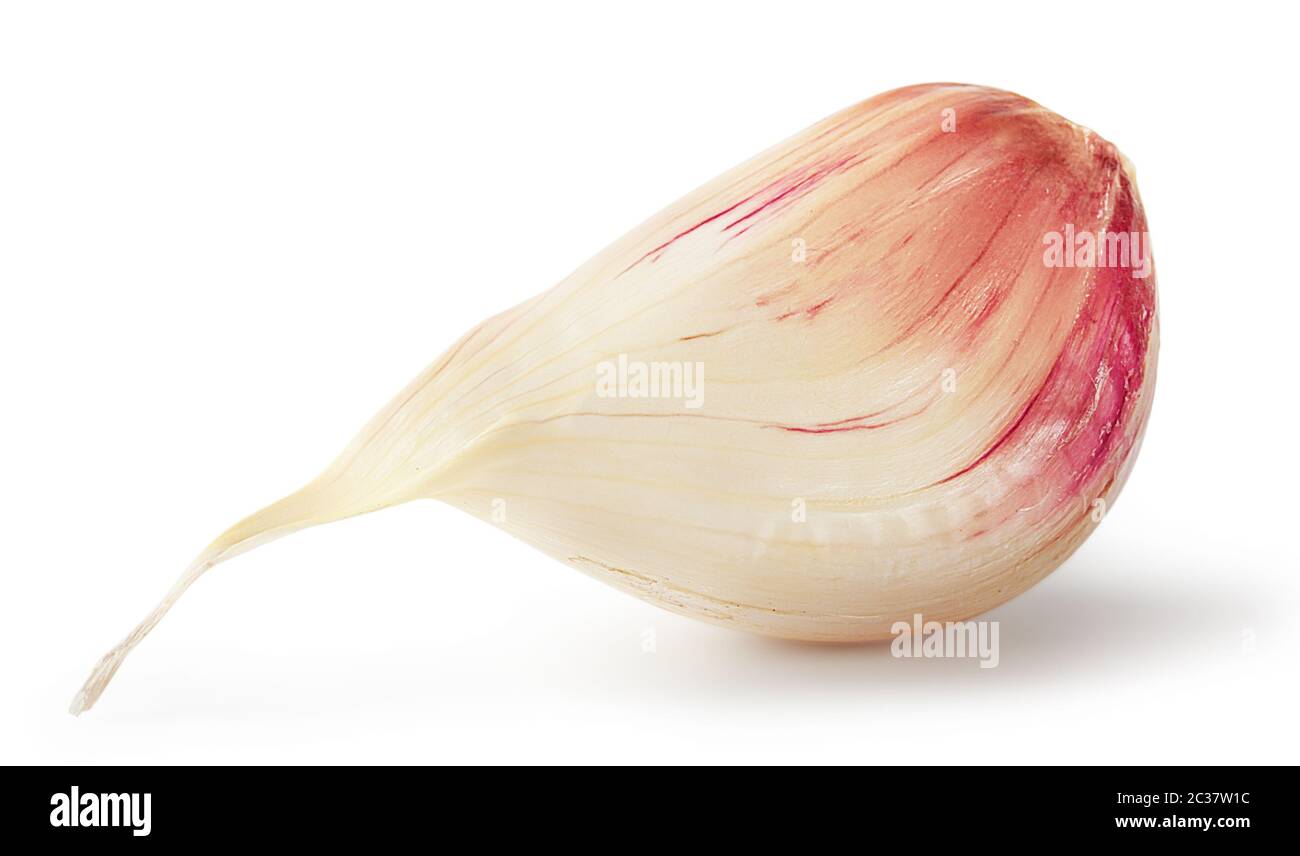 Clove of garlic isolated on white background Stock Photo - Alamy