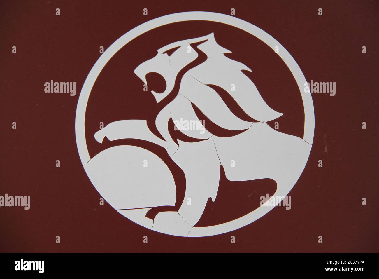 The Holden logo on a sign at Holden Suttons car sales at 112 Parramatta