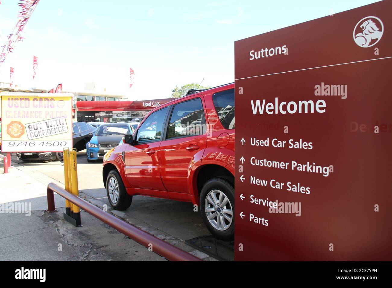 Holden Suttons car sales dealership at 112 Parramatta Road, Homebush,  western Sydney Stock Photo - Alamy