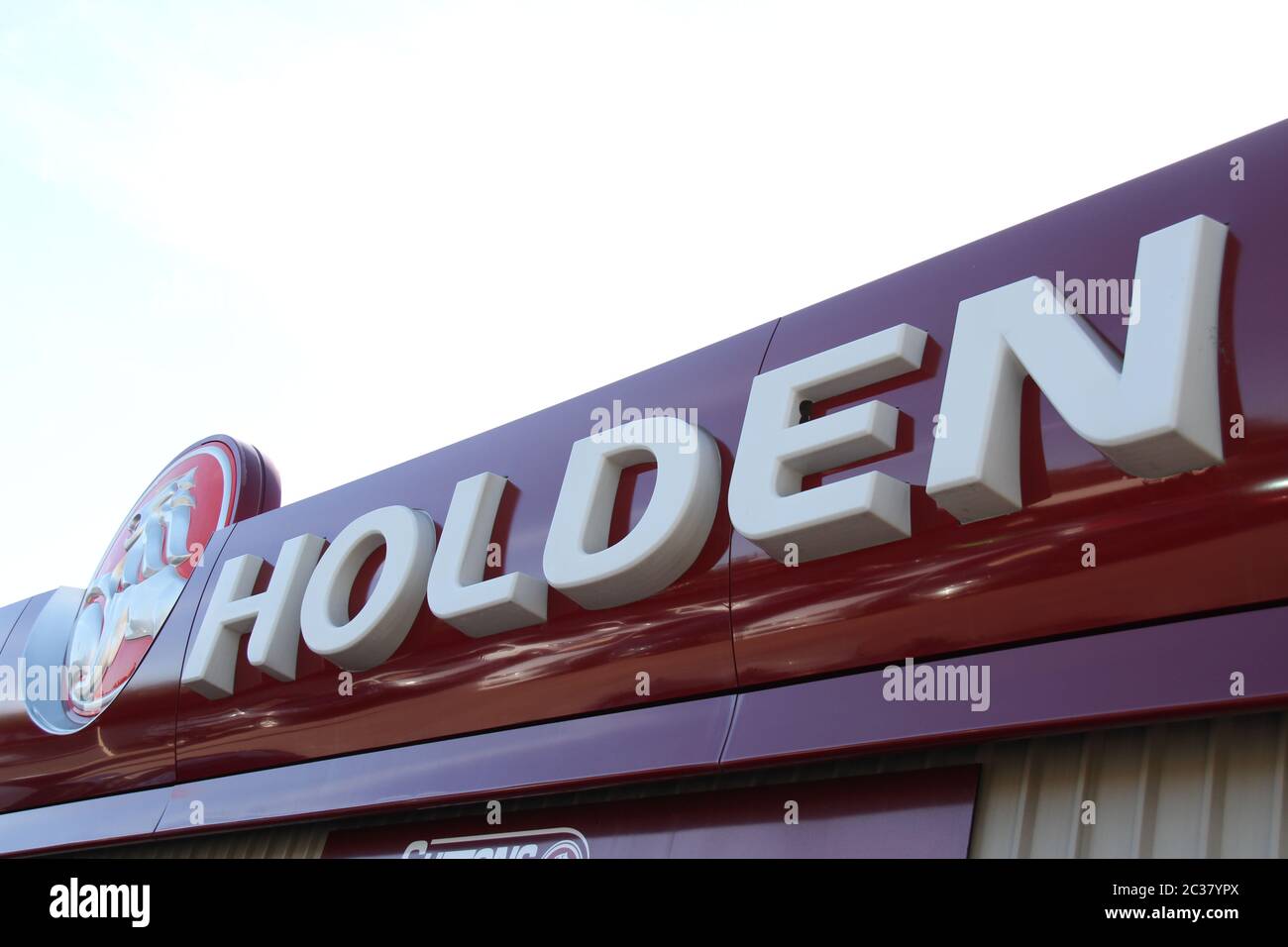 The Holden logo and name at Holden Suttons car sales at 112 Parramatta