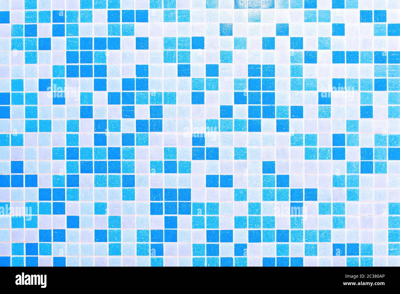 Blue and aqua mosaic tiles in swimming pool Stock Photo - Alamy