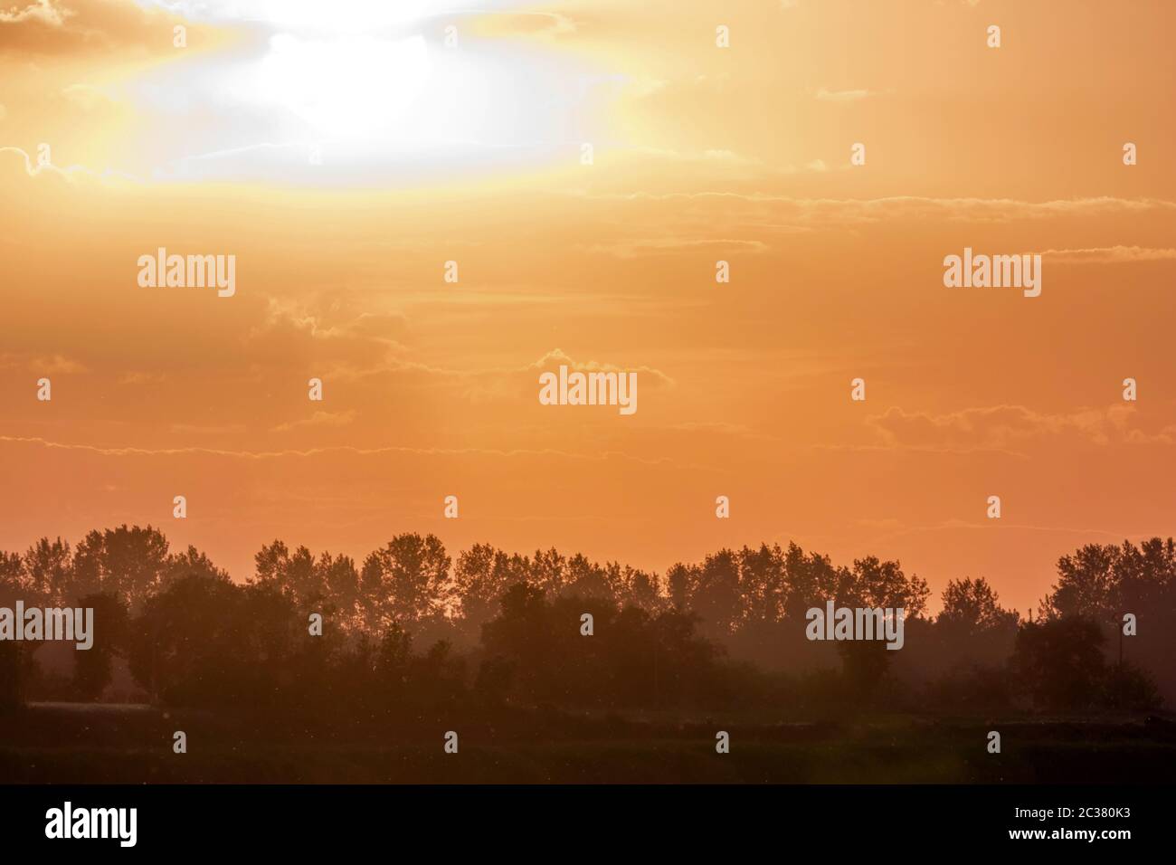 Sun Sky Clouds at Beautiful Sunset Stock Photo - Alamy