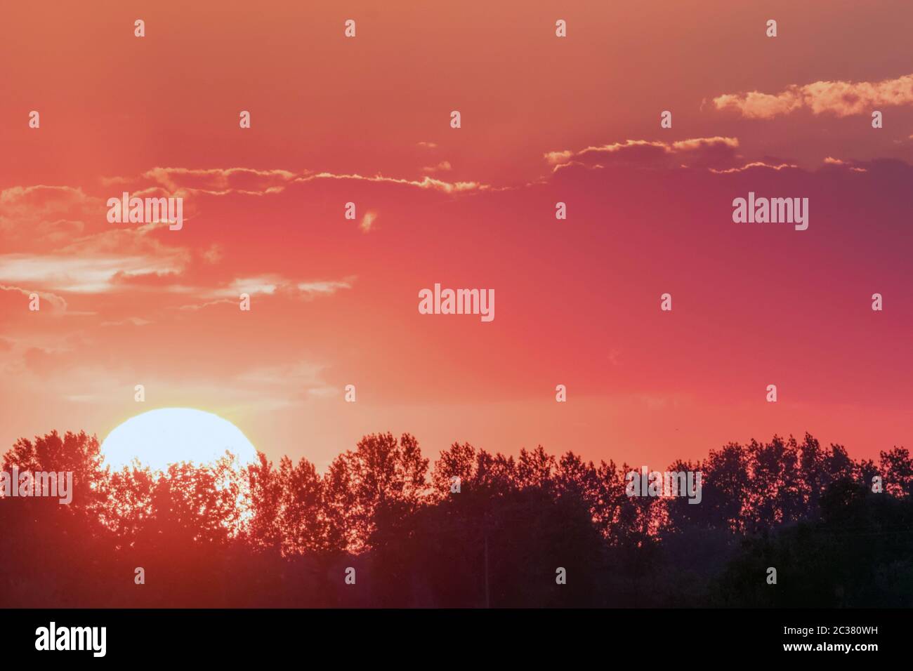 Sun Sky Clouds at Beautiful Sunset Stock Photo - Alamy
