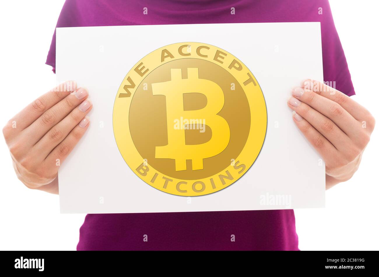 Person holding bitcoins hi-res stock photography and images - Alamy