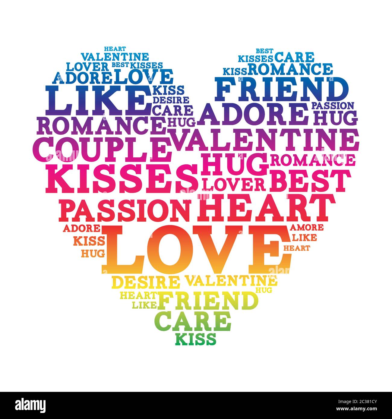 Love heart word cloud hi-res stock photography and images - Alamy